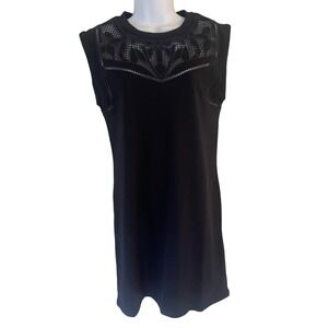 Veronica Beard Malta Dress Navy Sleeveless Lace Detail Size XS Cotton NWT